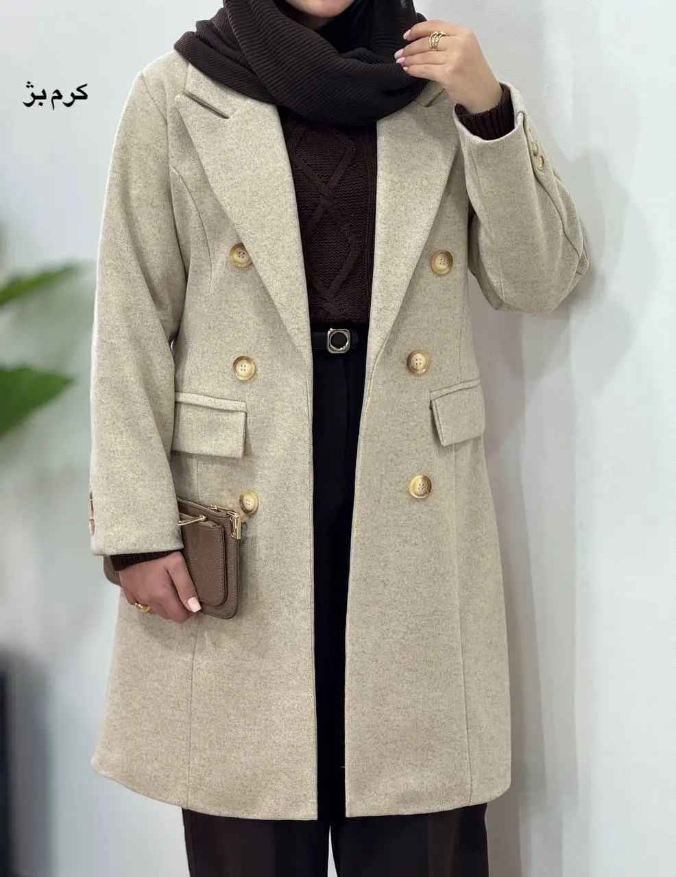 پالتو فوتر آستردار بلند راحیل 1